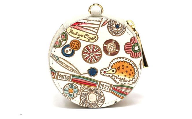 【文庫屋大関】マカロンポーチ ソーイング【皮革工芸品】 ポーチ ミニポーチ 小物入れ アクセサリー入れ イヤホン入れ 収納 保管ケース 手のひらサイズ  本革 革 皮革 工芸品 工芸 雑貨 ギフト プレゼント 日本製 東京