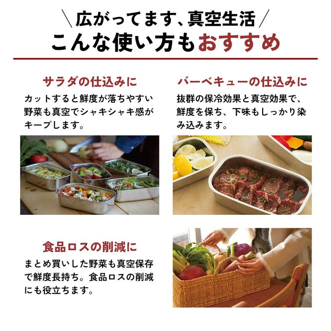 [ 真空フレッシュボックス S・M・L セット ] 真空ポンプ付き 保存容器 アサヒ軽金属