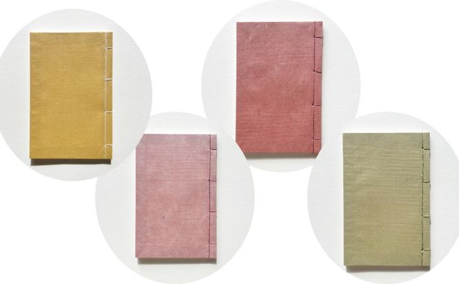 ベンガラノート 無地 ベンガラ ノート 和紙 和風 家系図 芳名帳 俳句帳 岡山 高梁市