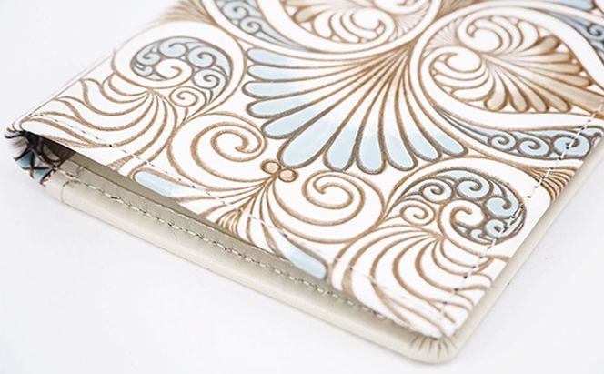 パスケース ロカイユ ブルーグレー 文庫屋大関 名刺入れ カードホルダー 名刺ケース 名刺ホルダー カード入れ 定期入れ 定期ケース 雑貨 生活雑貨 小物 革小物 革製品 本革 日用品 工芸品 東京 東京都 墨田区