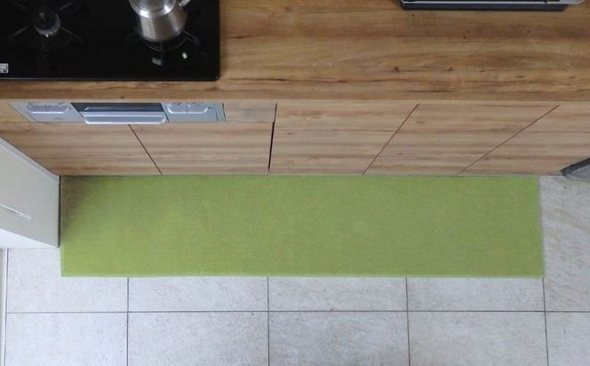 diw0204 北欧風キッチンマット ラグマットタイプ 45×270cm ノーマル型 ピスタチオ 抗菌防臭 SEK 織人しきもの屋工房