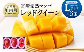 マンゴー 【令和8年発送】宮崎県産完熟マンゴー　「レッドクイーン」L×3玉 【 果物 フルーツ マンゴー 宮崎県産 完熟マンゴー みやざきマンゴー 数量限定 期間限定 】 [C03209]