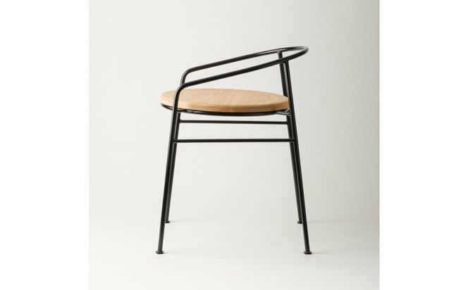マキヅ家具 槙塚鉄工所 Round Chair 黒 372013_GL067