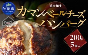 道産和牛カマンベールチーズハンバーグ（200g）5個入り MROA049