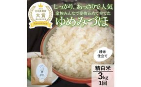 【令和8年産】【日本農業賞大賞】ゆめみづほ3kg精白米 能美市 お米 精米銘柄米 ご飯 おにぎり お弁当 和食  粘りが少ない 精米したて 一等米 172111_AE008