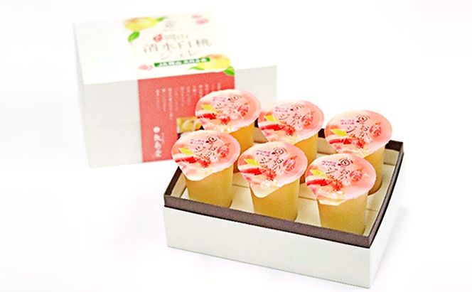 ゼリー飲料 敷島堂 飲む 岡山清水白桃ジュレ 6本入 ジュース 果汁 果実飲料 野菜飲料 岡山県産 