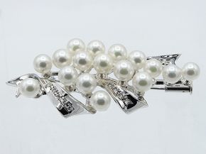 アコヤ真珠 パール ブローチ 5.5mm 17個付 SV925 (25106) 真珠 パール ジュエリー アクセサリー アコヤ真珠 ブローチ シルバー ダイヤモンド 山梨県 甲斐市 BR-95