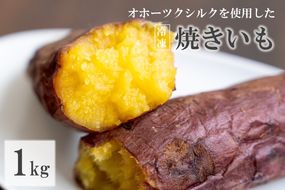 【予約：2025年11月中旬から順次発送】緑夢ファームのオホーツクシルクを使用した 冷凍 焼きいも 1kg ( さつまいも さつま芋 焼き芋 大学芋 冷凍 )【218-0001】