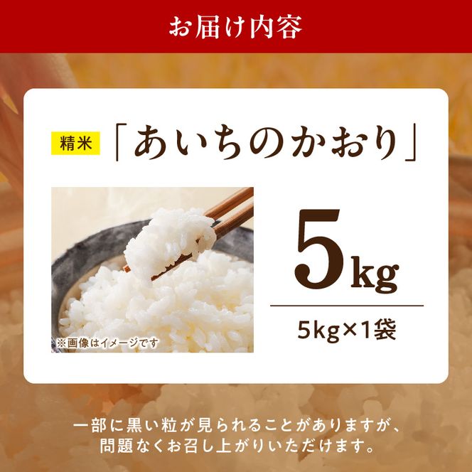 【R8年産新米 先行受付】「あいちのかおり」（5kg）＜農家直送＞ ［208K05］ 5kg 米 新米 精米 白米 ご飯 国産 産地直送 ふくよかな甘み ほどよい粘り お取り寄せ 愛知県 小牧市 送料無料
