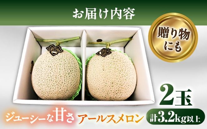 【2026年7月下旬〜発送】【平成新山メロンPREMIUM（とみちゃん厳選）】アールスメロン 2玉 / メロン めろん 果物 フルーツ / 南島原市 / うえだメロン園 [SAD004] 