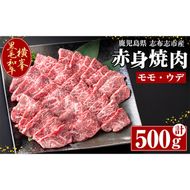 鹿児島県志布志市産横峯黒毛和牛の赤身焼肉(500g×1P) b0-187