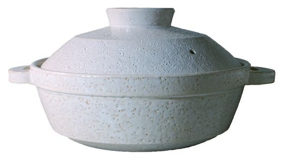 伊賀焼 IH対応ヘルシー蒸し鍋 白釉（2～4人用） ngtn0064