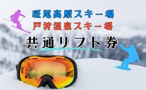 飯山市内2スキー場 共通リフト引換券1枚(C-2.6)