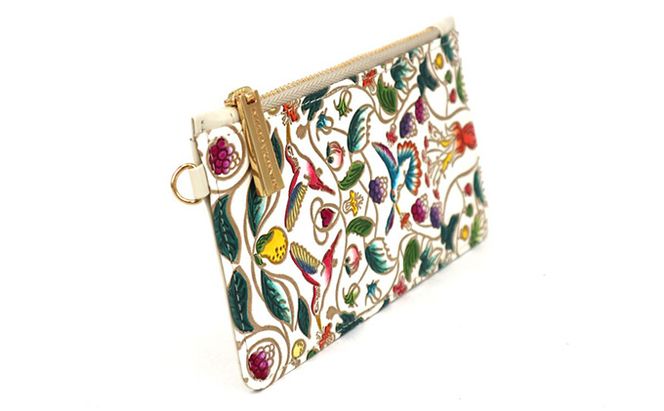 【文庫屋大関】すっきりカードケース　ハチドリの憂鬱【皮革工芸品】 ファッション小物 雑貨 フラグメントケース 小銭入れ付き 収納 スマート 日本製 鳥 動物 