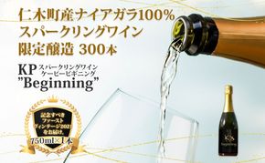 【北海道産ワイン】 限定スパークリングワイン KP”Beginning" 750ml×1本 仁木町産ナイアガラ100%使用 ワイン 白 辛口 スパークリング お酒 シャンパン 