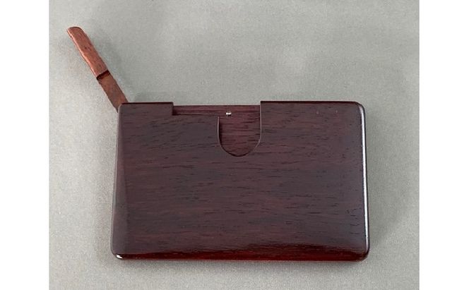 木 の 名刺入れ (漆塗り／パープルハート） bolly木工房 木材 ビジネスシーン 工芸品 雑貨 日用品 木の名刺入れ ファッション小物 