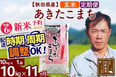 ※令和6年産 新米予約※《定期便11ヶ月》秋田県産 あきたこまち 10kg【玄米】(10kg袋) 2024年産 お届け時期選べる お届け周期調整可能 隔月に調整OK お米 みそらファーム|msrf-20611