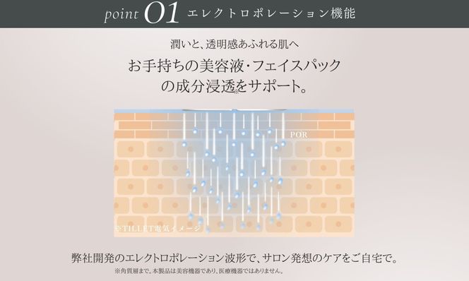 自宅で手軽にフェイス＆スカルプケア【TILLET W-GEAR Black】 141305_HE001VC01