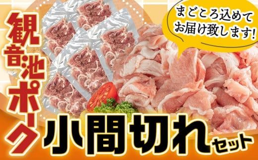 「観音池ポーク」料理の味方！小間切れ2.4kgセット_AA-7201_(都城市) 豚肉 こま切れ スライス ウデ モモ 観音池ポーク ブランド豚 400g×6P 合計2.4kg