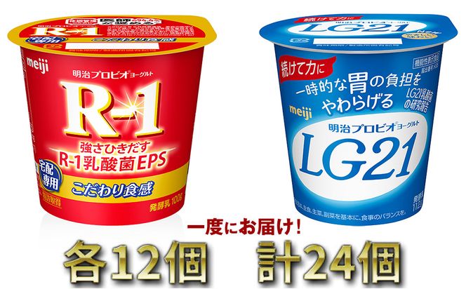 明治R-1ヨーグルト 12個・LG21ヨーグルト 12個