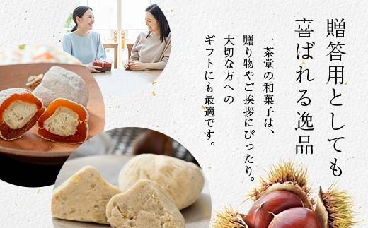 新栗＆新柿 和菓子処一茶堂 栗きんとん6個・柿の宴4個 詰め合わせ F4N-0833