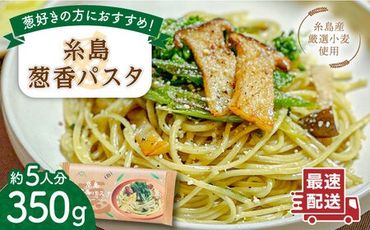 糸島葱香 パスタ 350g 5人分 糸島市 / Carna スパゲッティ 乾麺 [ALA048]