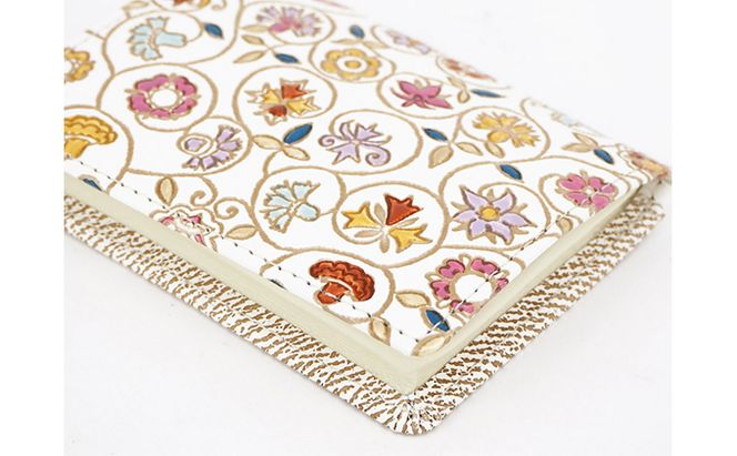 【文庫屋大関】箱まち小銭入れ　金唐小花【皮革工芸品】 ファッション小物 財布 民芸品 