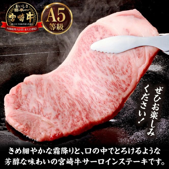 【A5等級宮崎牛】サーロインステーキ 400g（小林市産 牛肉 和牛 特選 贅沢 厳選和牛 ブランド牛 ギフト 贈答）