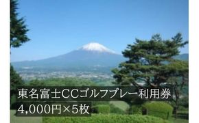 L22東名富士ＣＣゴルフプレー利用券　５枚 【小山町内 ゴルフ場 共通利用券】