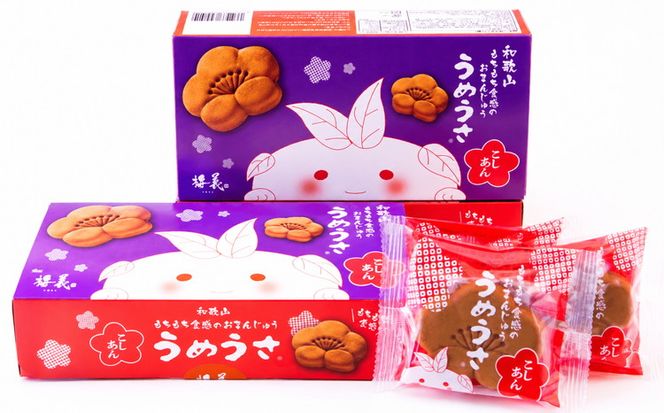 焼き 饅頭 「うめうさ」10個入り もっちり生地と上品なこしあんの和菓子 有田銘菓【梅義】(A1201-1)