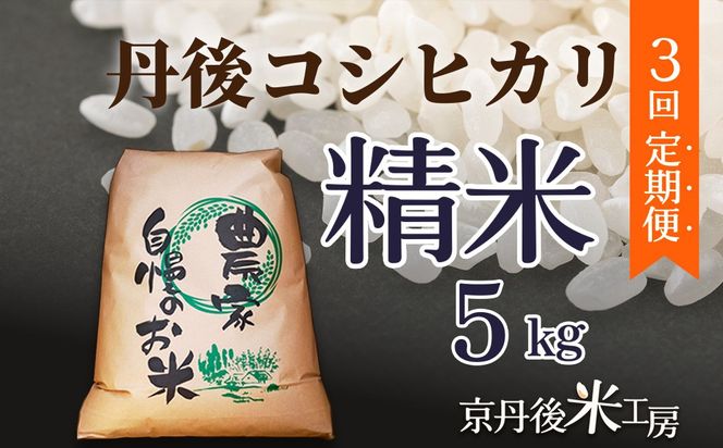 【先行予約】2026年産　京丹後産コシヒカリ 精米5kg　3回定期便 GB00009