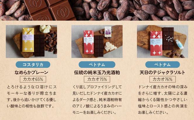 【Premarché Cacaolate Lab】国際コンテスト入賞店の手づくりチョコレート 産地食べ比べ6枚セット ＜セットC＞｜京都 チョコレート専門店 人気セット［ 手作りチョコ カカオ産地食べ比べ おいしい 人気 おすすめ お菓子 洋菓子 スイーツ お取り寄せ 通販 送料無料 ふるさと納税 ］ 261009_A-UA005VC02