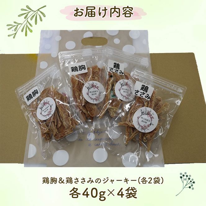 【選べる容量！】 わんちゃん 用 鶏胸 ＆ 鶏ささみ ジャーキー セット 2袋 4袋 80g 160g 無添加 国産 手作り 愛犬用 ペット おやつ 犬用 愛犬 ワンちゃん 犬 鶏肉 ネコ 猫 ねこ 動物 ペットフード 静岡 藤枝