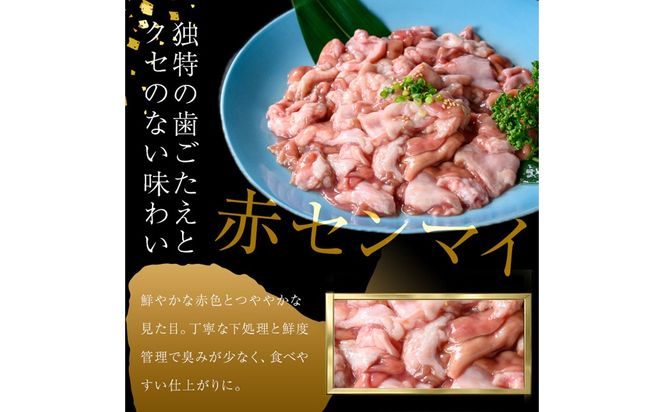 うしの中山 A4・A5等級黒毛和牛 赤センマイ（ギアラ）計3kg（500g×6P）c0-132