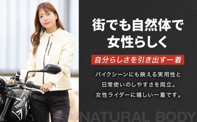 【デグナー】レディースレザージャケット[FR20SJ-9] アイボリー Lサイズ｜バイク バイクギア バイク用品 バイクグッズ 人気ブランド［ 京都 バイクギア ブランド レザージャケット 革ジャン レディース おしゃれ かっこいい 人気 おすすめ ジャケット 革 レザー ヴィンテージ ツーリング ライダー バイカー 送料無料 ふるさと納税 ］ 261009_A-JR134VC03