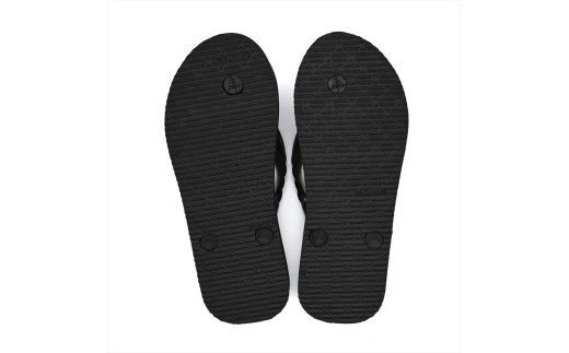 海にかえる生分解性の国産ビーチサンダル「SIX LINE」☆小田原城型フローティングキーホルダー付き ソール：ブラック×鼻緒：ブラック・26cm【高島屋選定品】 142069_CQA001VC04