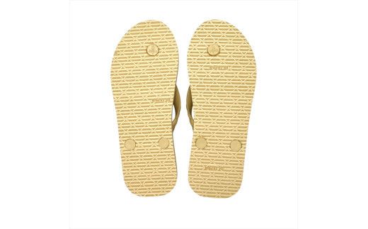 海にかえる生分解性の国産ビーチサンダル「SIX LINE」☆小田原城型フローティングキーホルダー付き ソール：ナチュラル×鼻緒：ナチュラル・23cm【高島屋選定品】 142069_CQA003VC01