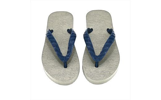 海にかえる生分解性の国産ビーチサンダル「SIX LINE」☆小田原城型フローティングキーホルダー付き ソール：グレー×鼻緒：ネイビー・26cm【高島屋選定品】 142069_CQA004VC04