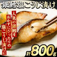 銀鱈塩こうじ漬け(計800g) たら タラ おかず おつまみ 惣菜 漬魚 漬け魚 塩麹漬け リピート 魚介類 海産物 冷凍 加工品 国内加工 加熱調理【グローバルフーズ】akn061-15