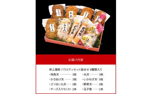 【7月お届け】岸上蒲鉾 バラエティセット 詰合せ 8種類入り N006-YA3370-7