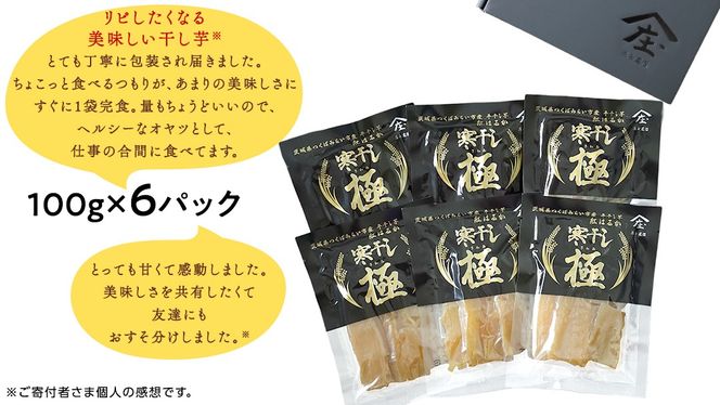 【贈答用・ギフト】干し芋 寒干し "極" 100g×6パック ほしいも いも 芋 さつまいも さつま芋 お菓子 おやつ スイーツ 甘い 庄七農園 紅はるか 干しいも 茨城 茨城県 小分け [BK08-NT]
