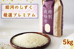 ＜令和７年産予約受付＞【新米】銀河のしずく厳選プレミアム（減農薬・減化学肥料）5kg 【1893】