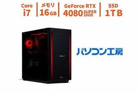 パソコン工房 LEDイルミネーション ゲーミングPC Core i7/RTX 4080 SUPER【159_6-001】