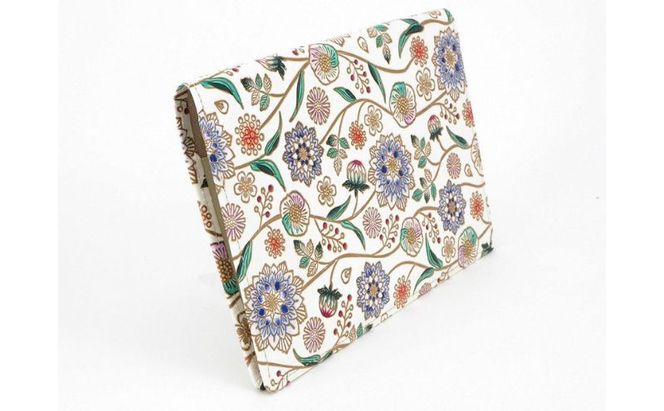 【文庫屋大関】パーソナルホルダー　ダリア＜コバルトブルー＞【皮革工芸品】 民芸品 雑貨 日用品 文房具 革小物 牛革 ファイル ケース 