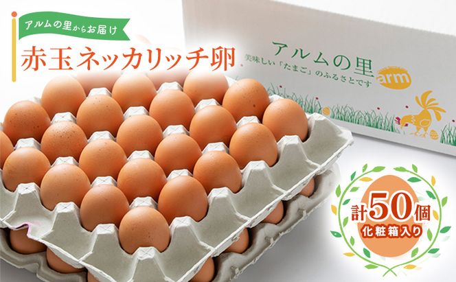 卵 赤玉 ネッカリッチ卵 50個入り 鶏卵 たまご 