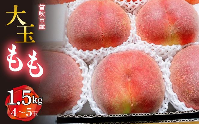 ＜25年発送先行予約＞笛吹市産　大玉もも　1.5kg(4～5玉) 227-007