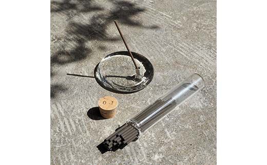 月月 植物△線香 ＆ ガラスのお香立てセット LO-3 FLORAL 線香 お香 お香置き お香立て 雑貨 日用品 F6P-3175