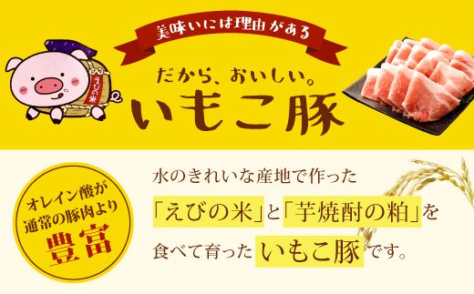 【3回定期便】訳あり いもこ豚 5種盛り バラエティセット 合計3.02kg ×3回 総合計 9.06kg