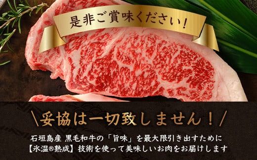 【氷温®熟成】石垣島産 黒毛和牛 ロースステーキ 400g お肉 肉 牛肉 冷凍 ステーキ 焼肉 やきにく BBQ アウトドア お祝い 贈答 プレゼント 200g×2枚 八重山食肉センター YC-2