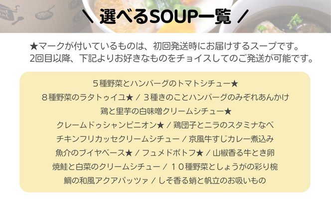 〈12か月定期便〉【CHANTMEAL】クラフトスープKYOTO シェフのおすすめ6種セット 年12回配送 [ 京都 祇園 Restaurant MAEKAWA シェフが作る 冷凍スープ 無添加 便利 人気 おすすめ おいしい お取り寄せ 通販 送料無料 ふるさと納税 ] 261009_B-MM14